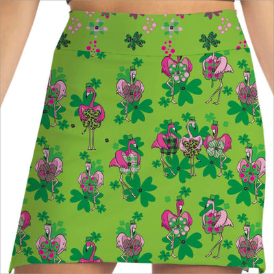 St. Paddy's Flamingo Green Skort - Fashion Skort