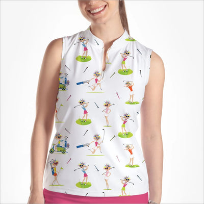 WACKY WANDA SLEEVELESS QUARTER ZIP TOP - Shirts & Tops